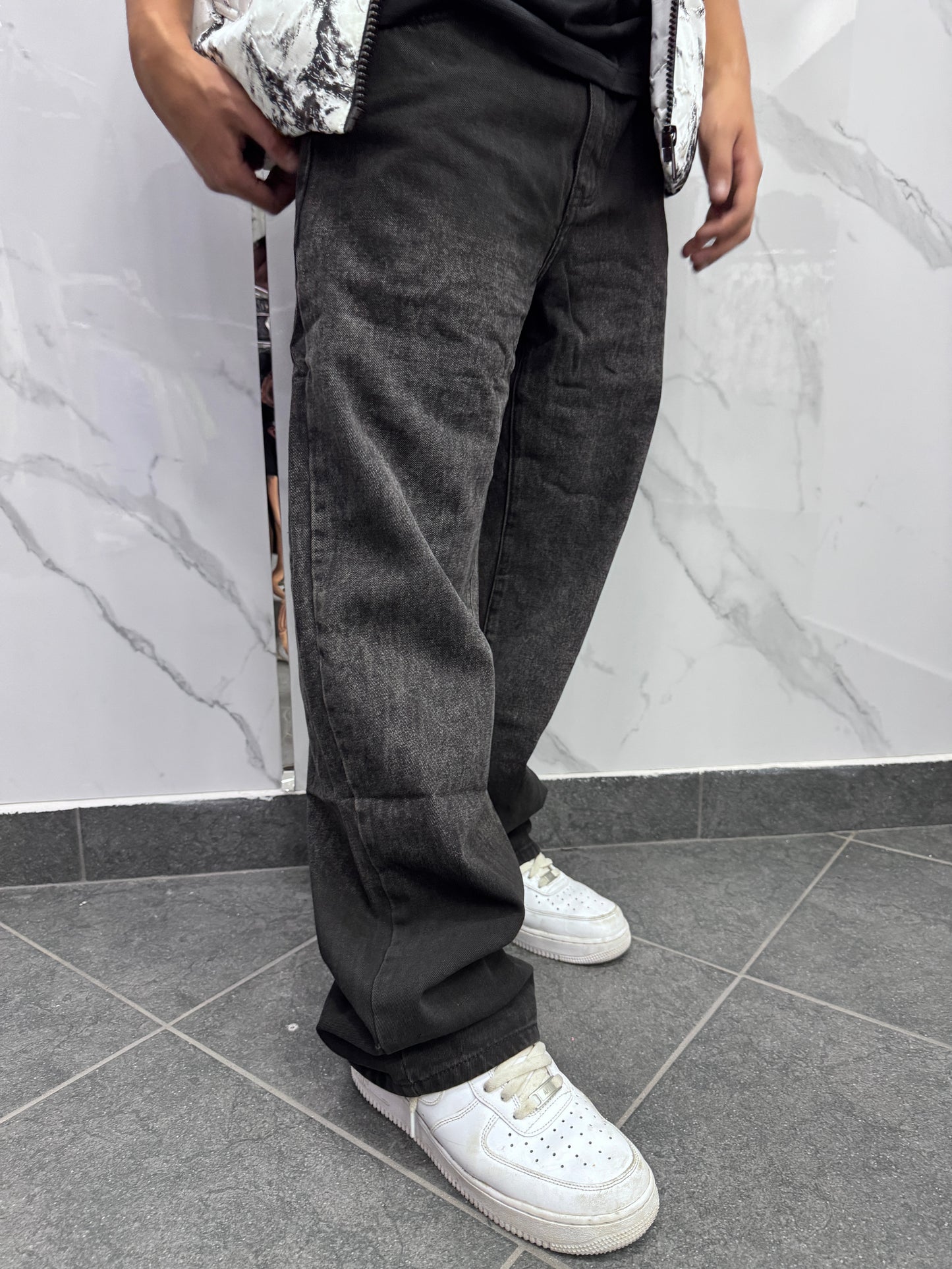 Jeans baggy degrede