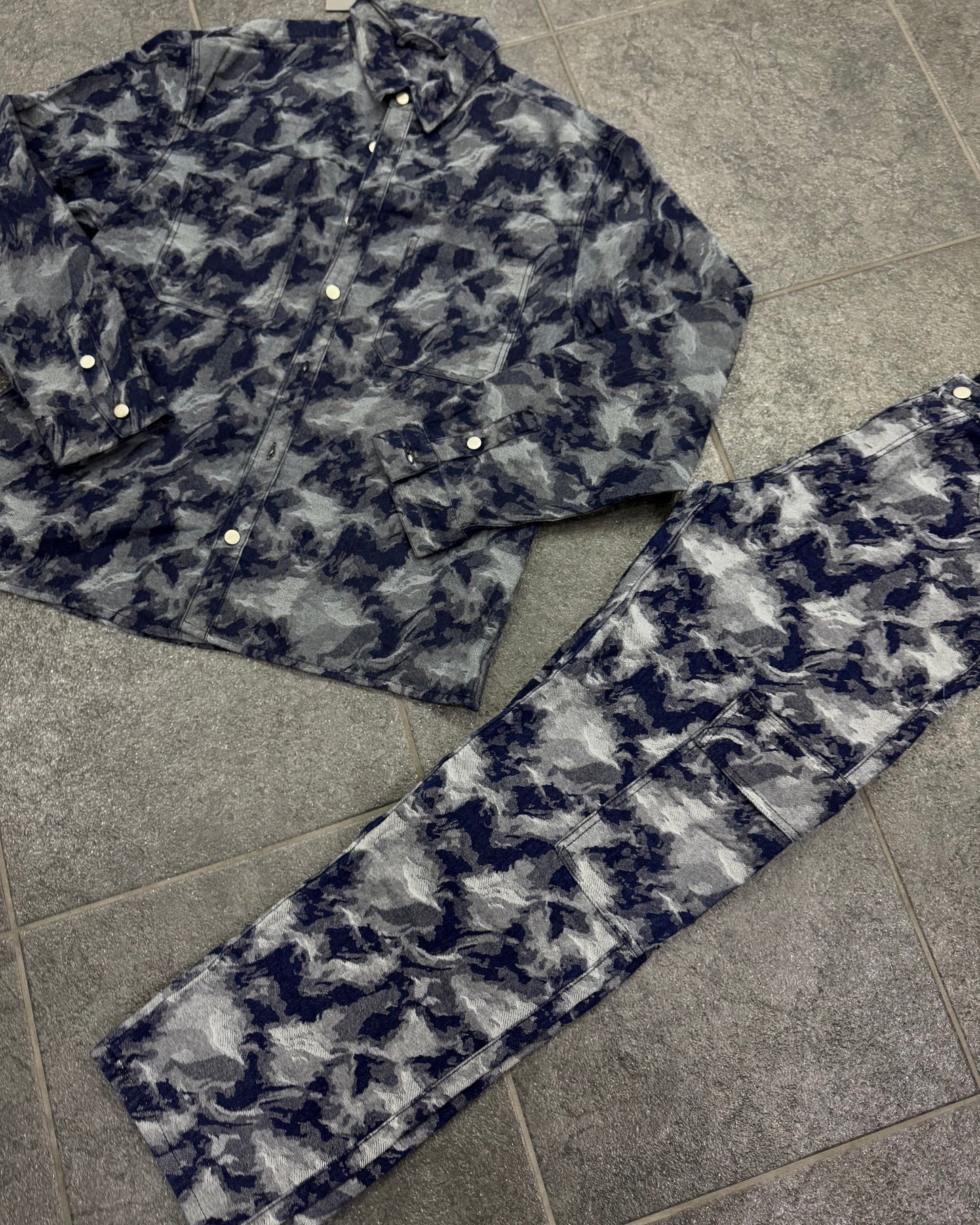 Coordinato wash blu