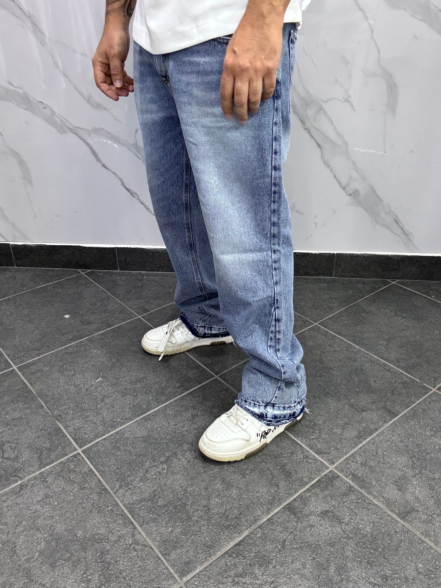 Flared sabbia blu