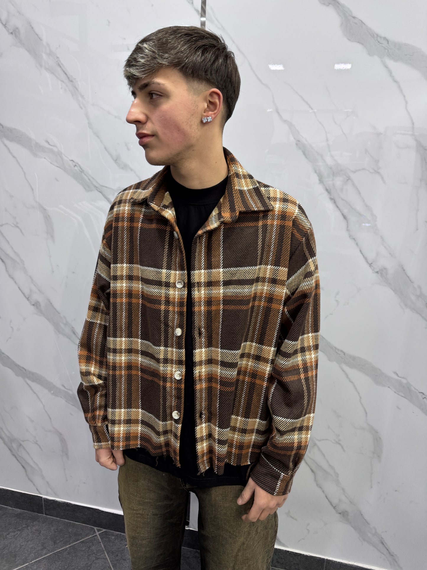 Camicia flanella crop