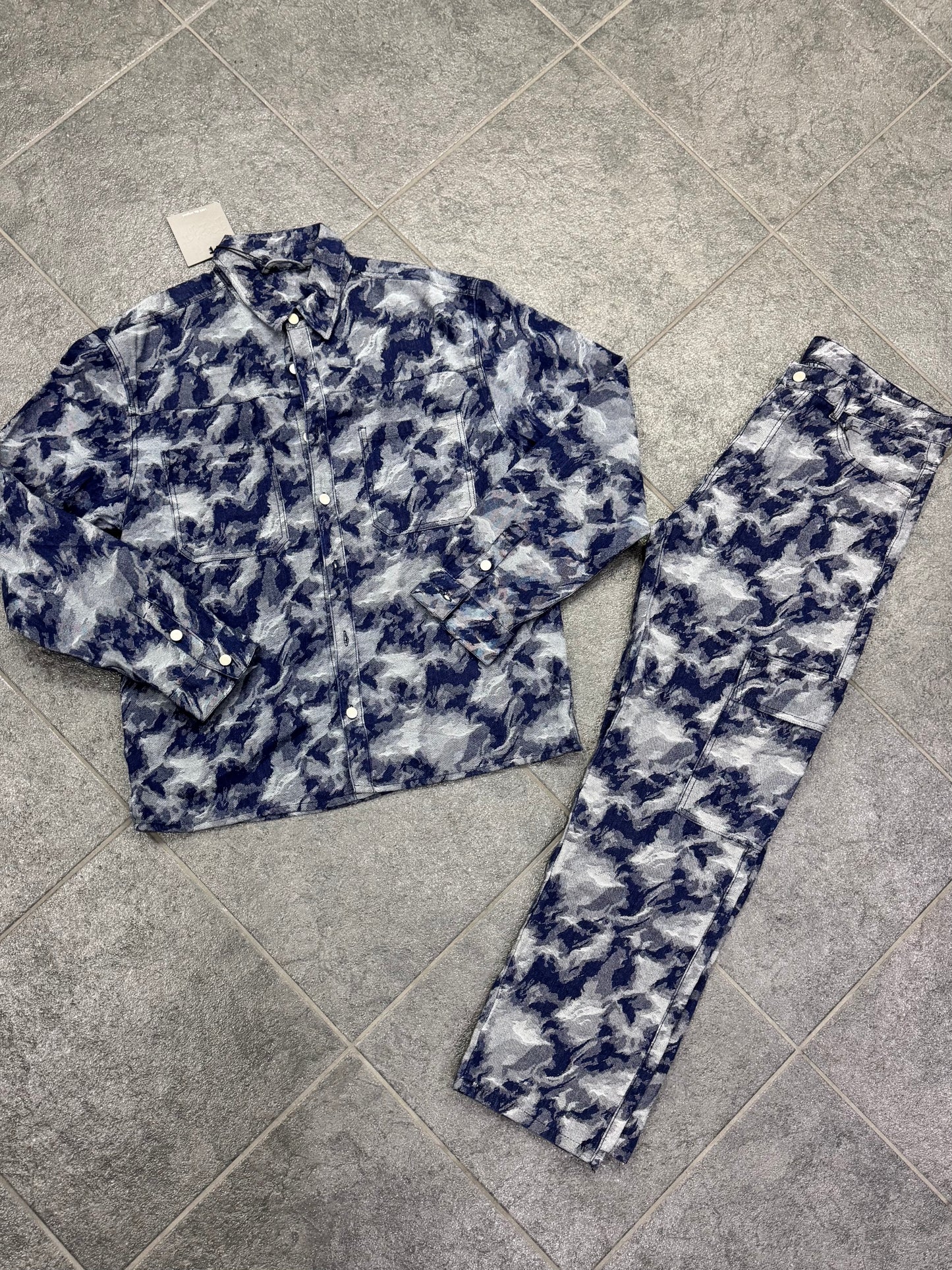 Coordinato wash blu
