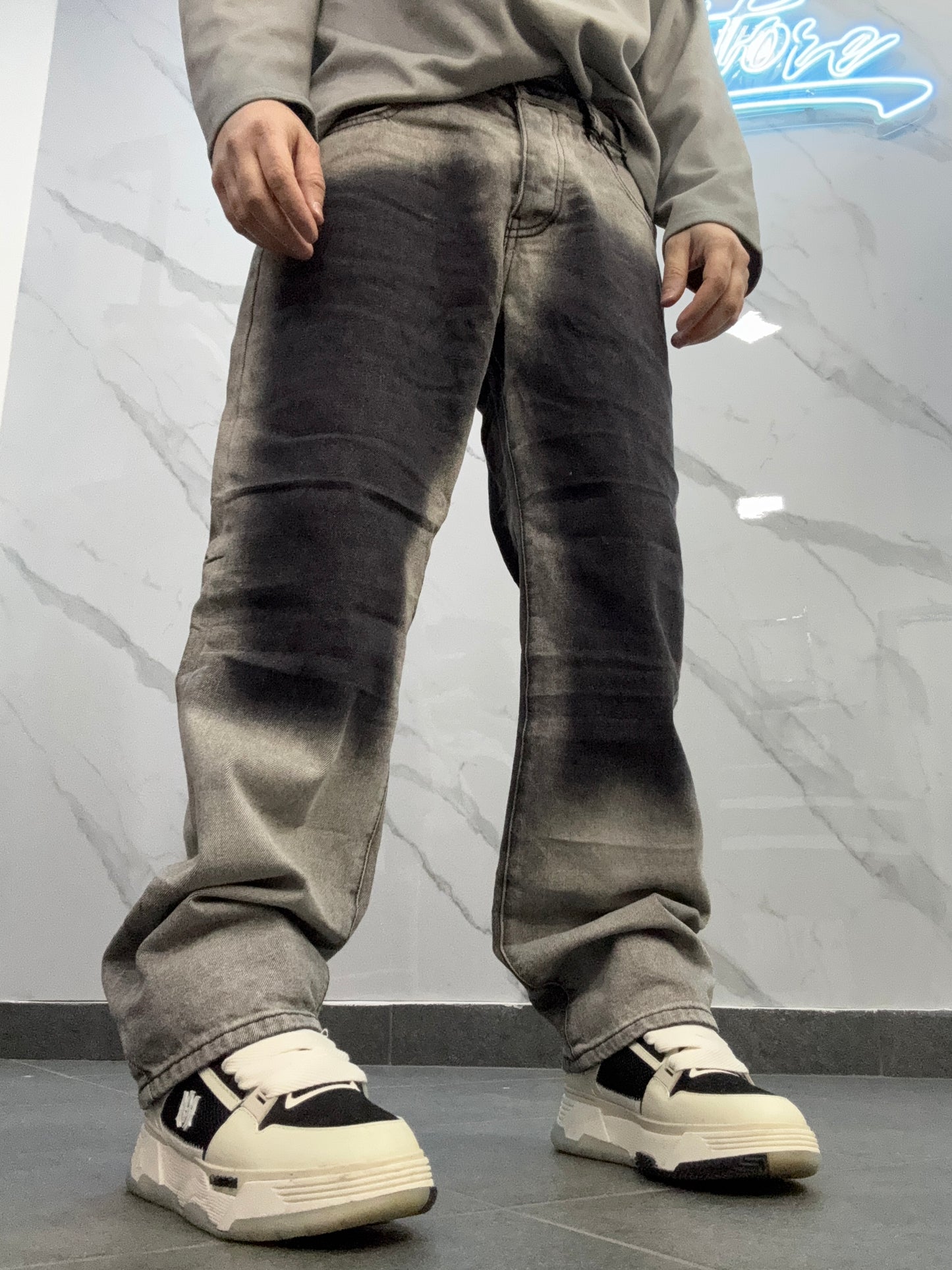 Baggy grigio sfumato