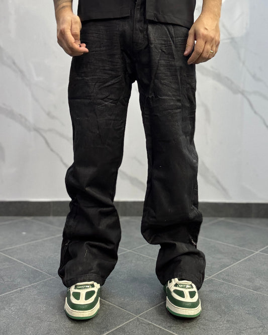 Flared zip spalmato