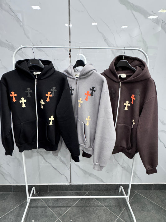 Hoddie zip cross