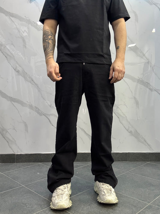 Flared zip nero