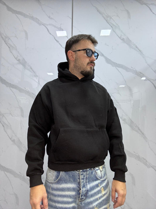 Felpa basic boxy fit cappuccio