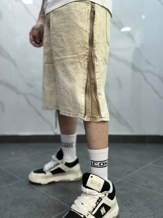 Jorts zip sabbiato