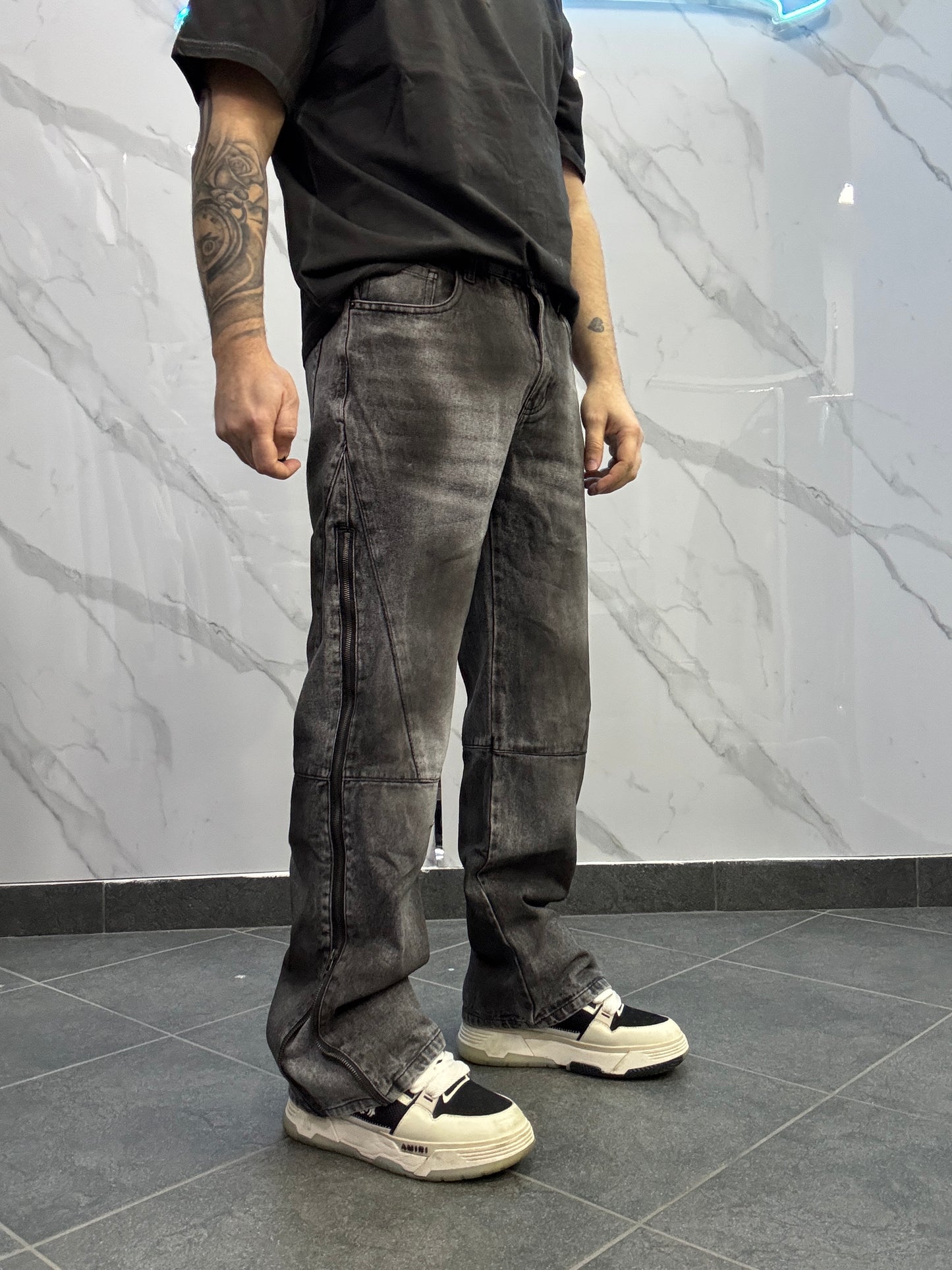 Jeans flared slavato