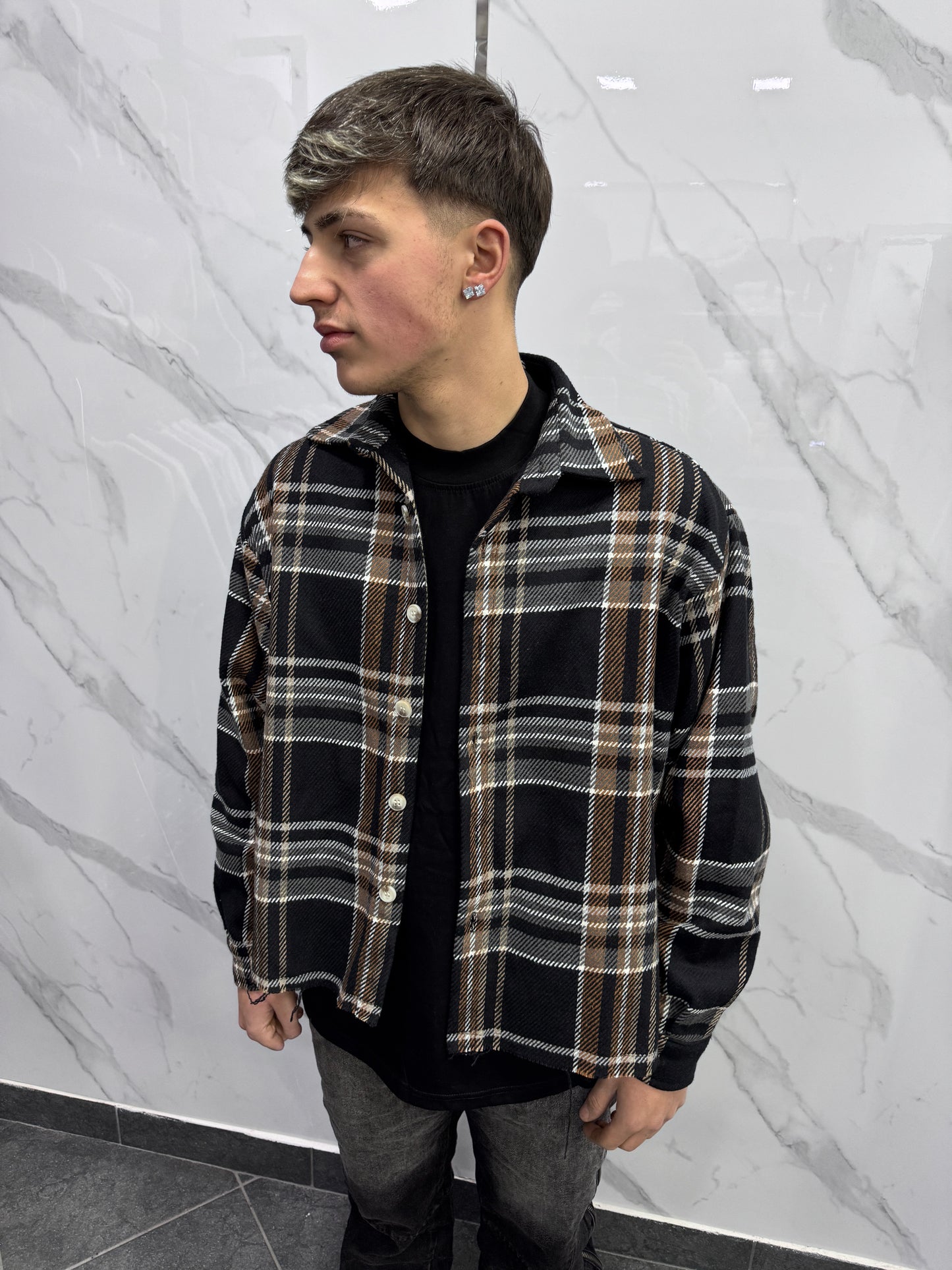 Camicia flanella crop