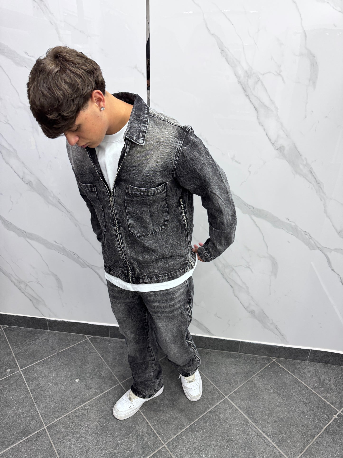Coordinato Flared grigio