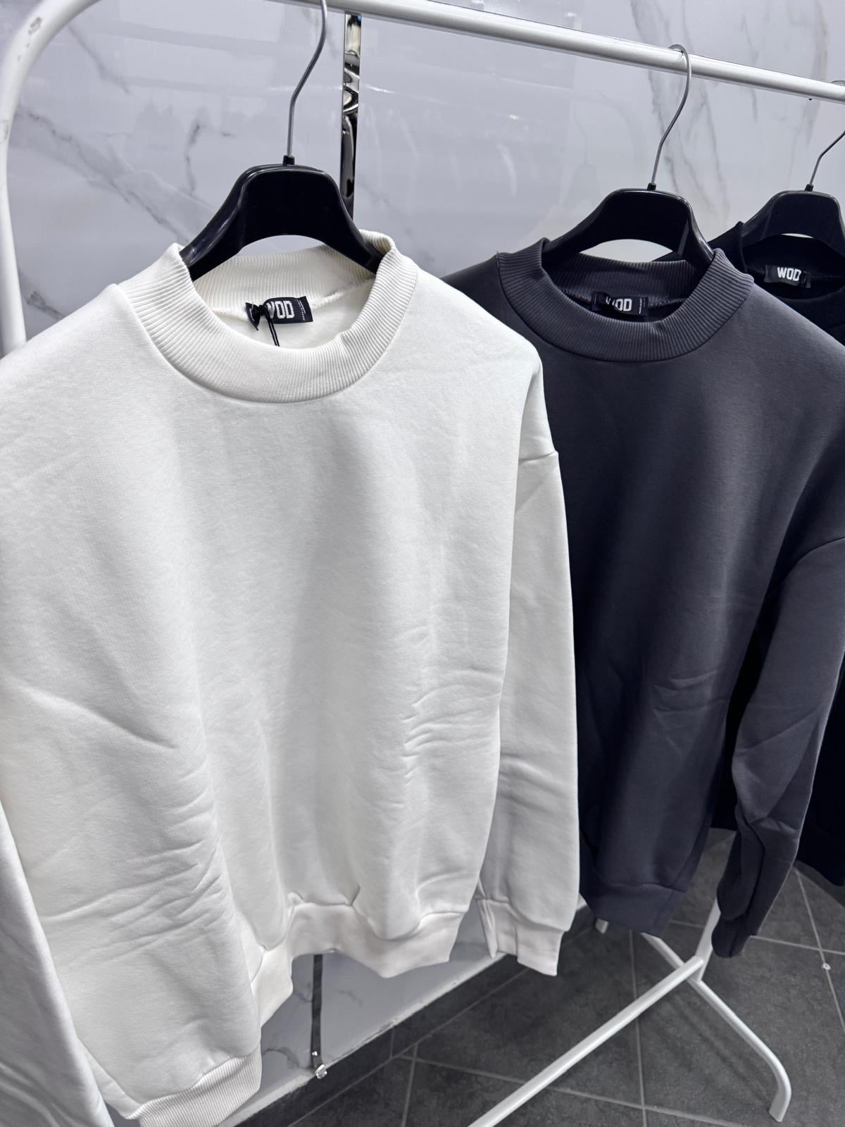 Felpa basic mezzocollo