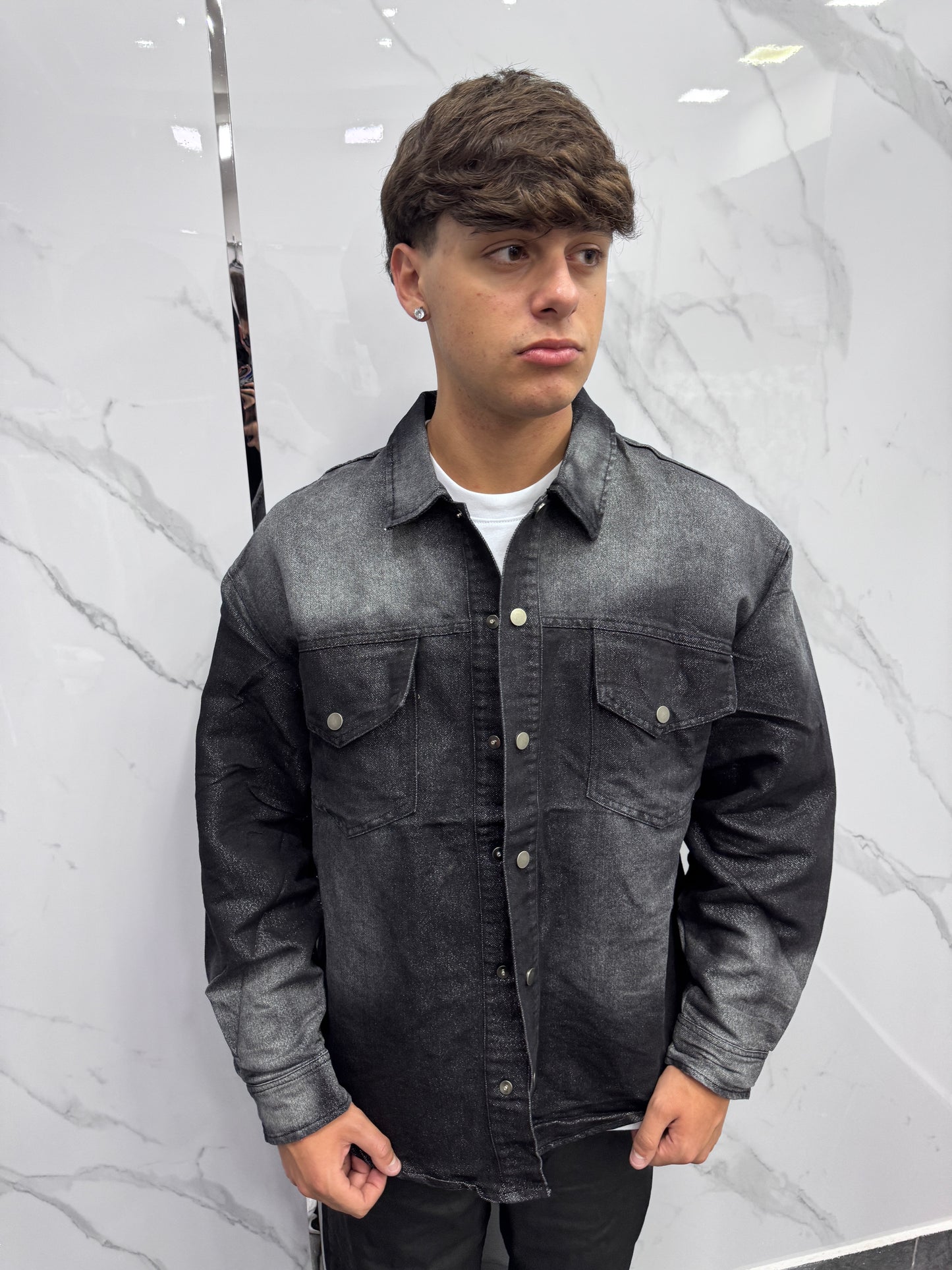Camicia jeans  laminata