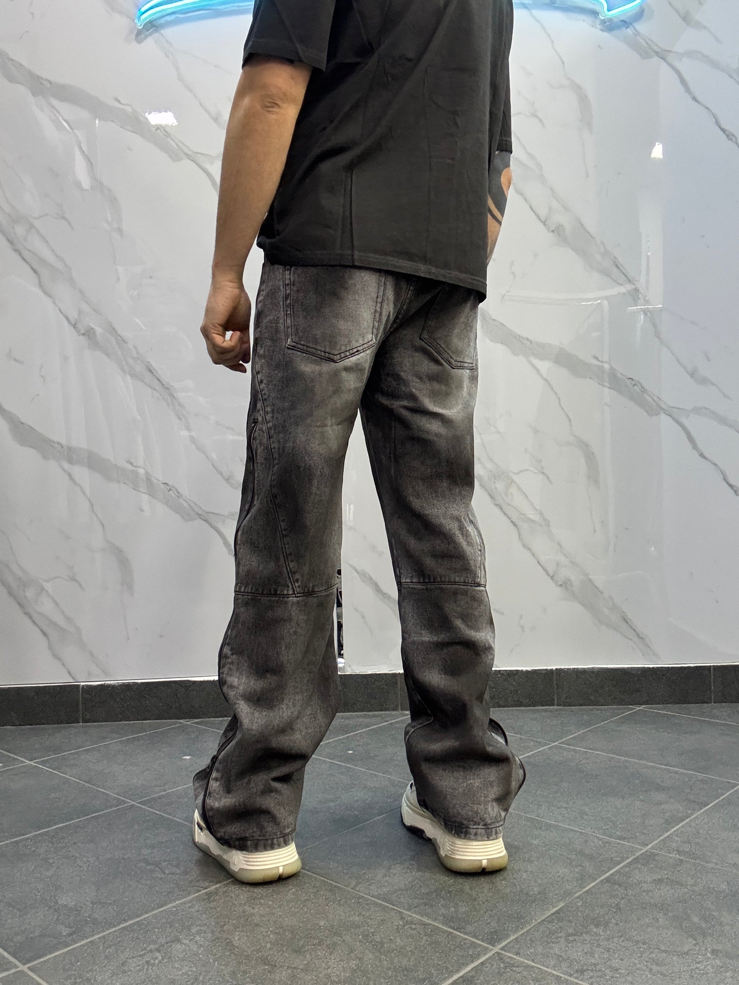 Jeans flared slavato