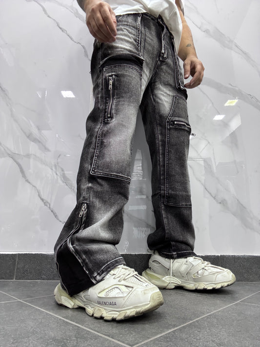 Jeans combat grigio