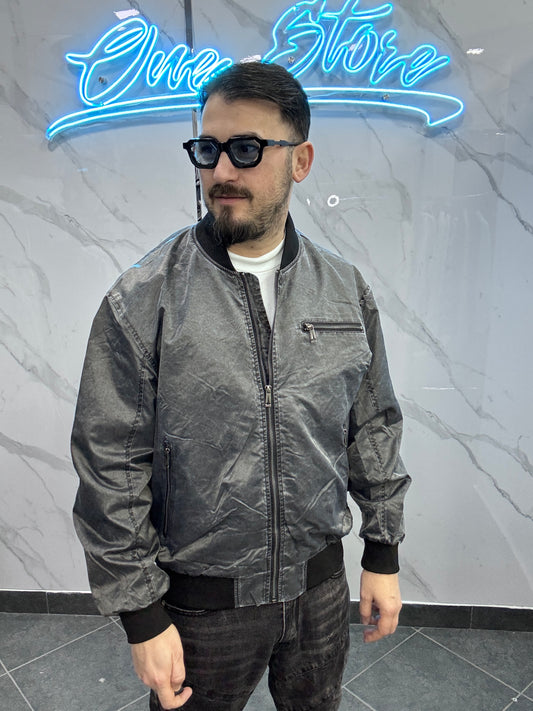 Giubbotto ZIP marmorizzato