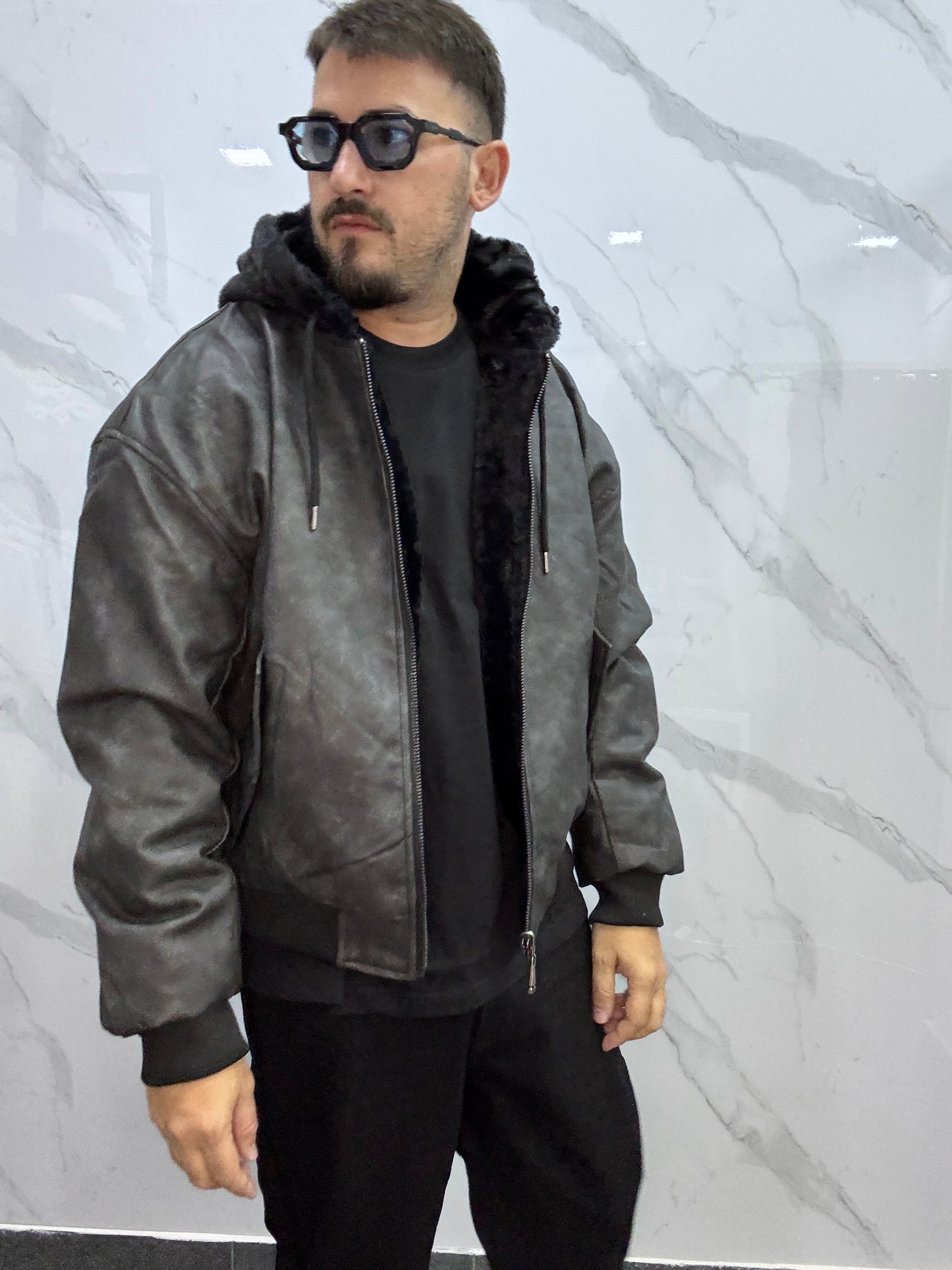 Giubbotto ecopelle reversibile MOD ZA*A