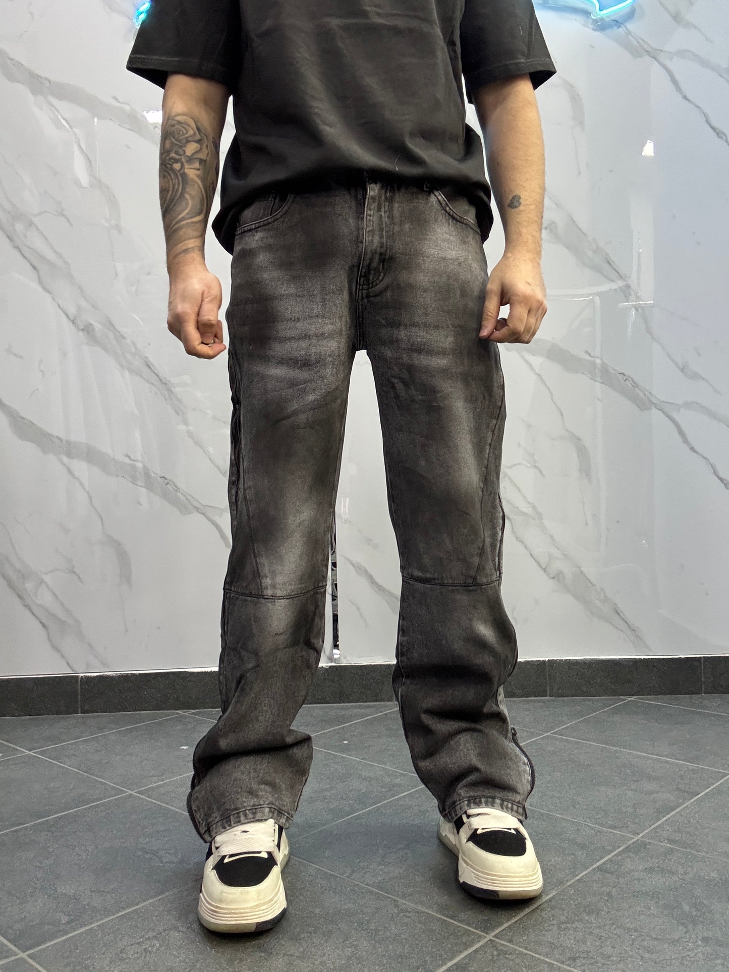 Jeans flared slavato