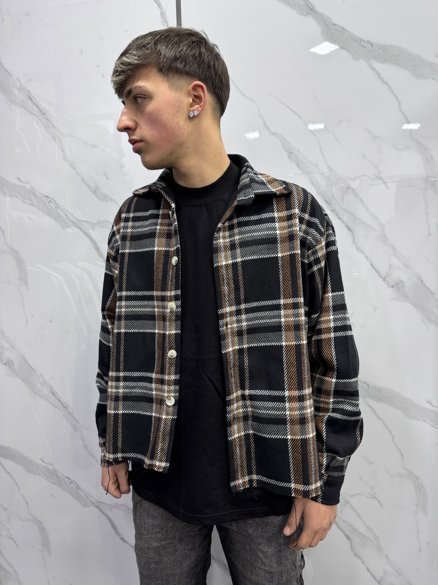 Camicia flanella crop