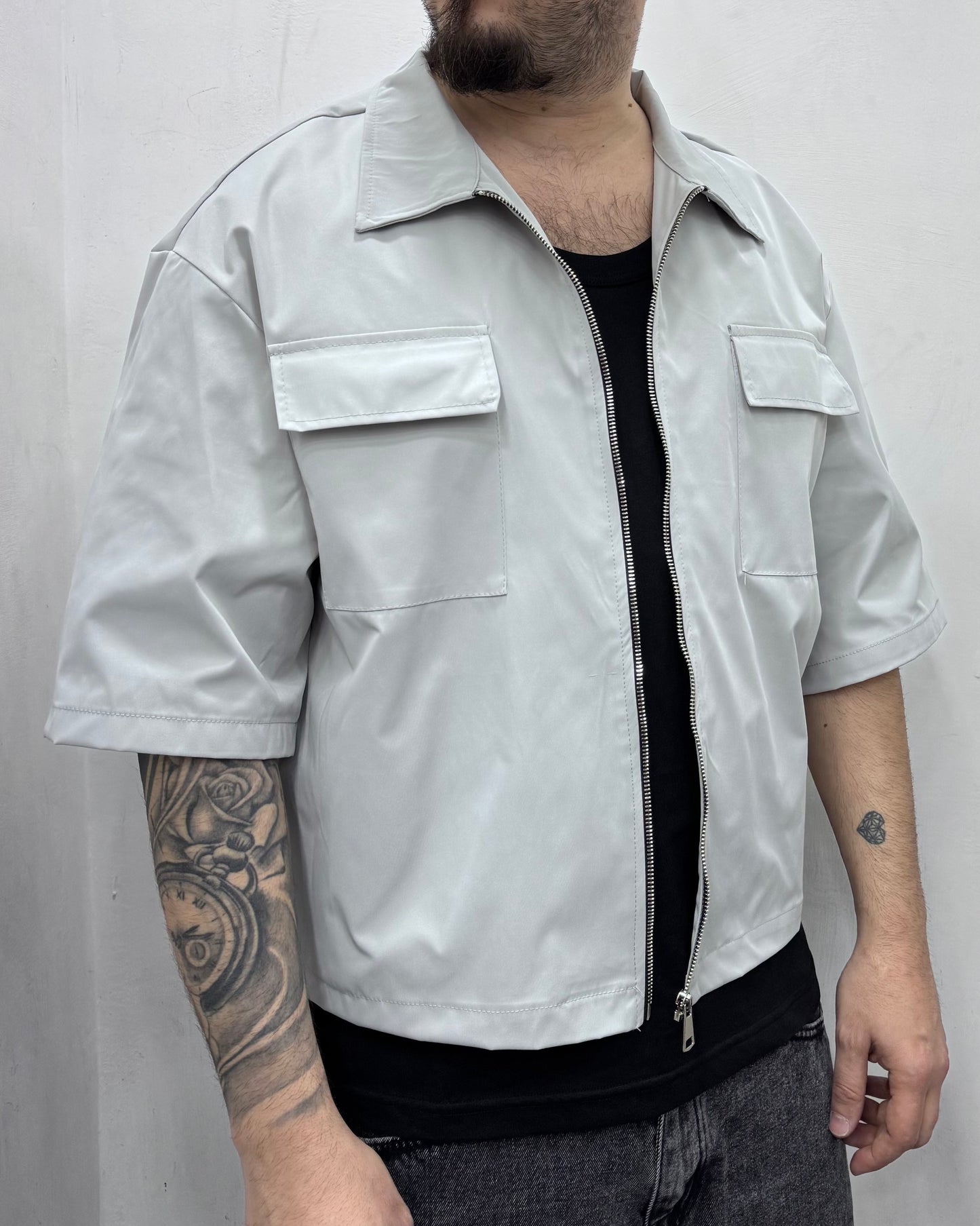 Jacket crop zip