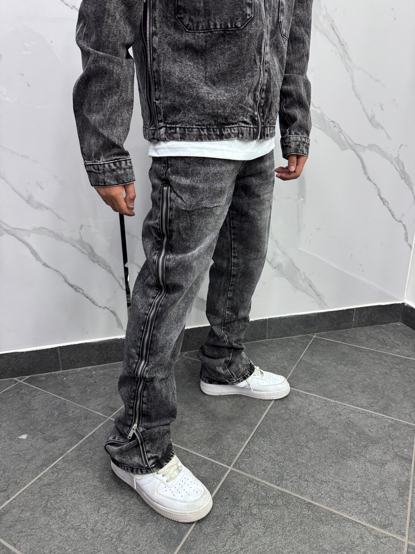 Coordinato Flared grigio