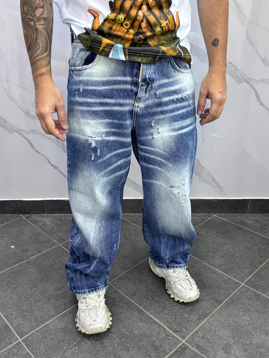 Jeans cntc marble blu