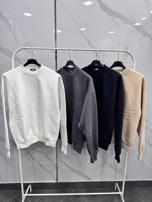 Felpa basic mezzocollo