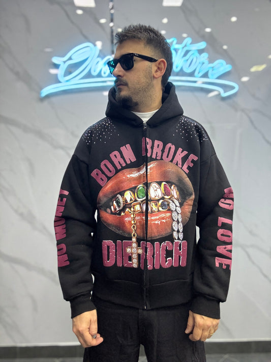 Felpa zip born broke