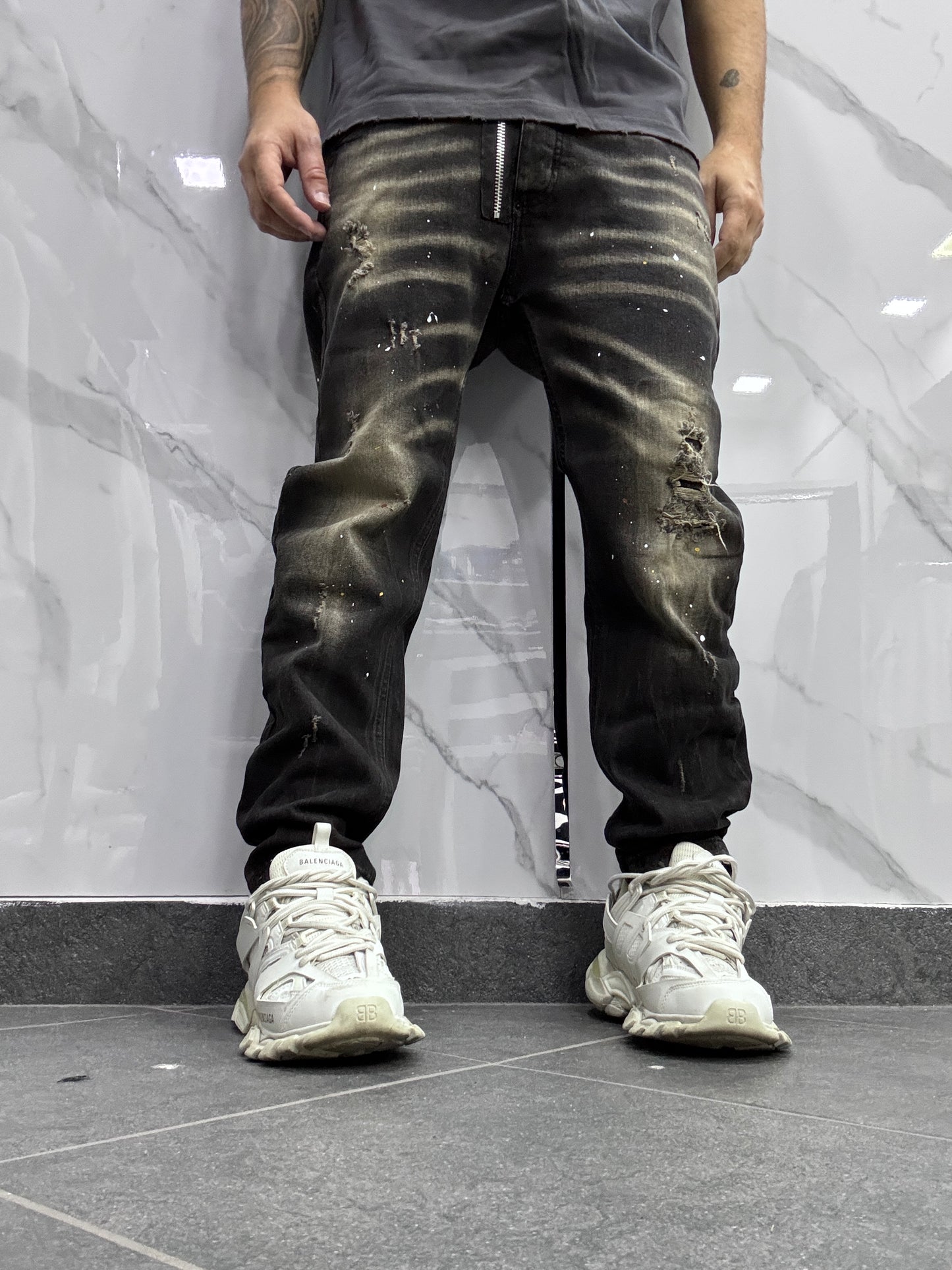 Jeans CNTC dsq2 sabbia zip nero