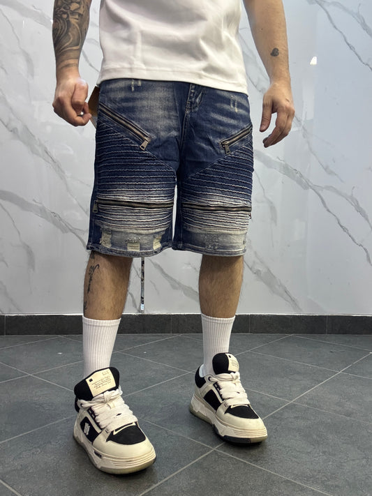 Biker Blue 4 zip