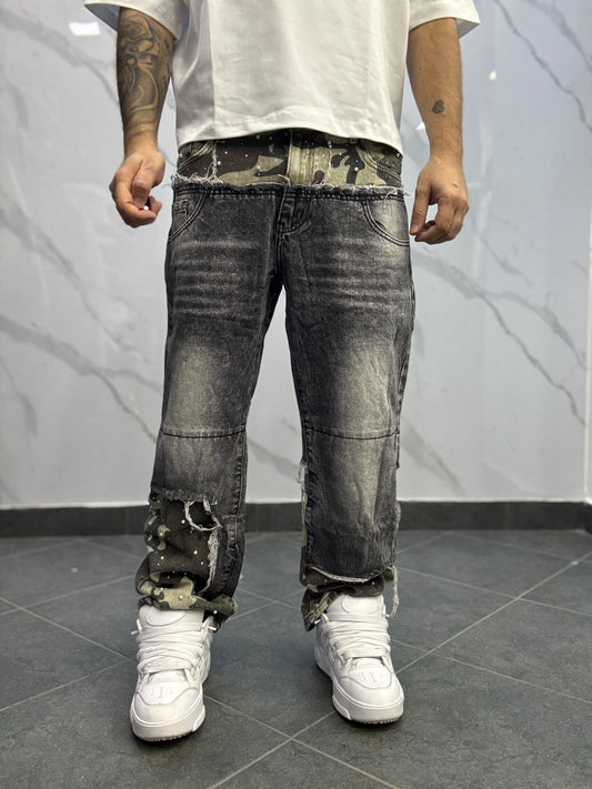 Jeans double army brillant
