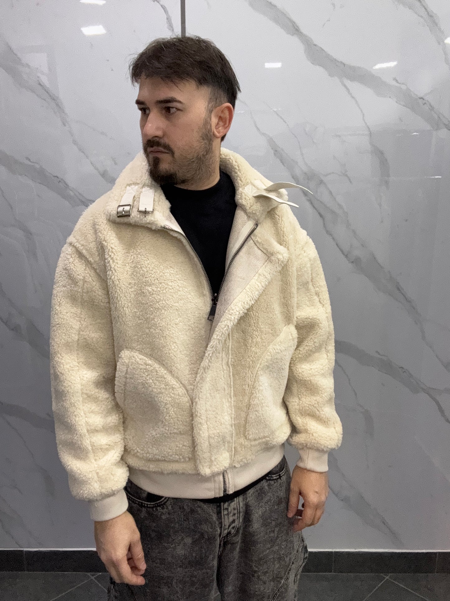 Eco-montone reversibile beige