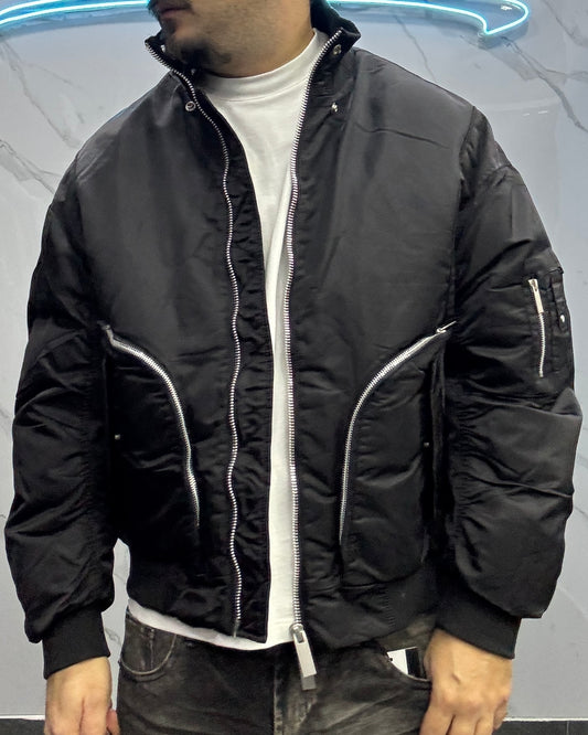 Bomber over zip