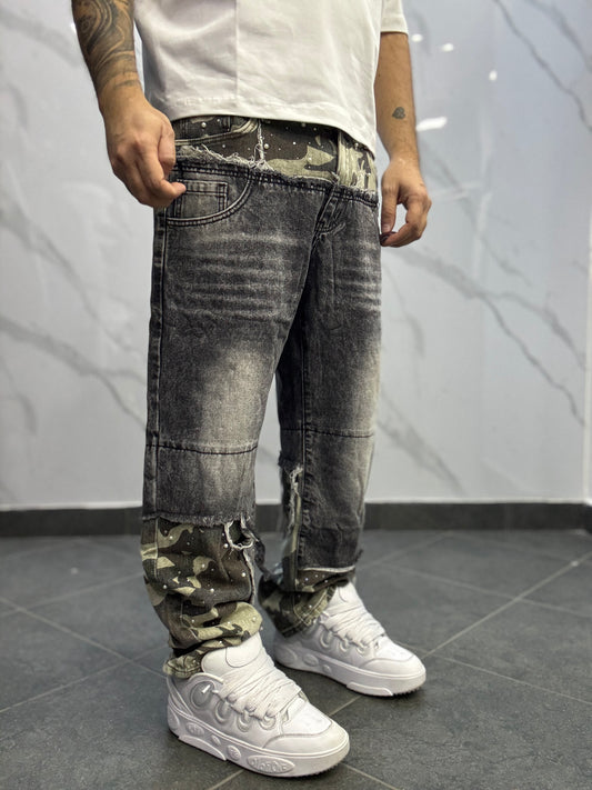 Jeans double army brillant