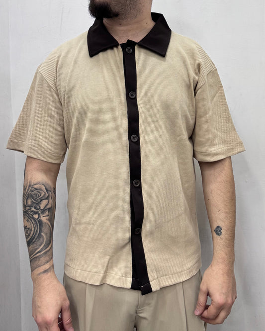 Camicia in filo contrast