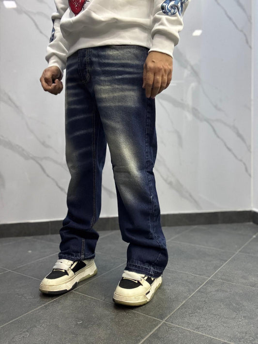 Flared sabbiato blu