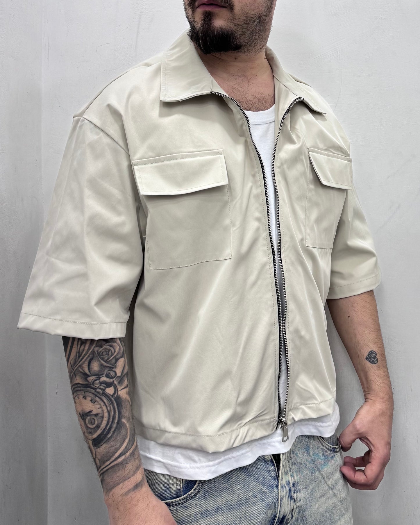 Jacket crop zip