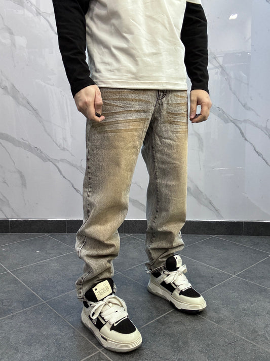 Jeans baggy sabbia grigio