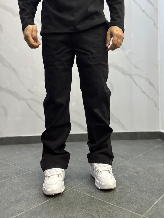 Flared zip nero