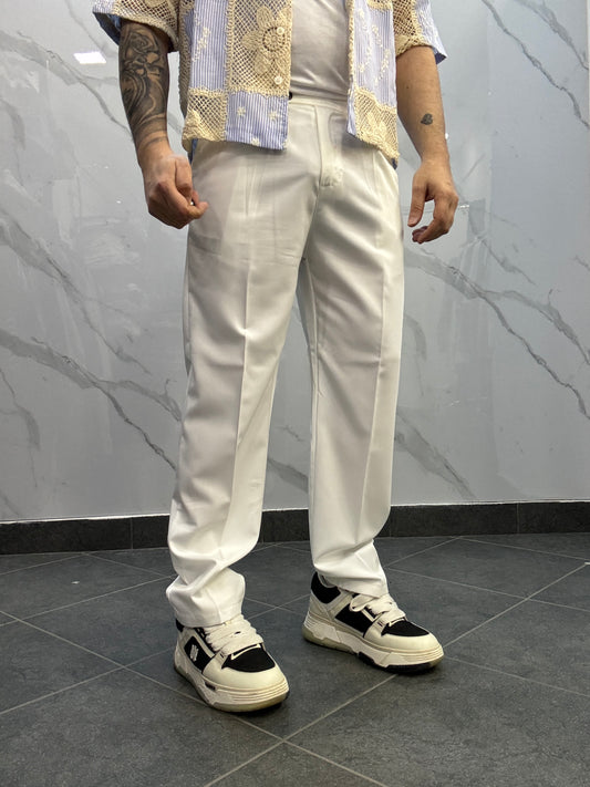 Pantalone fondo ampio bianco