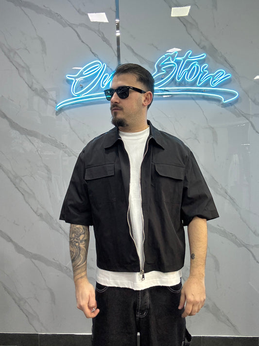 Jacket zip mezza manica