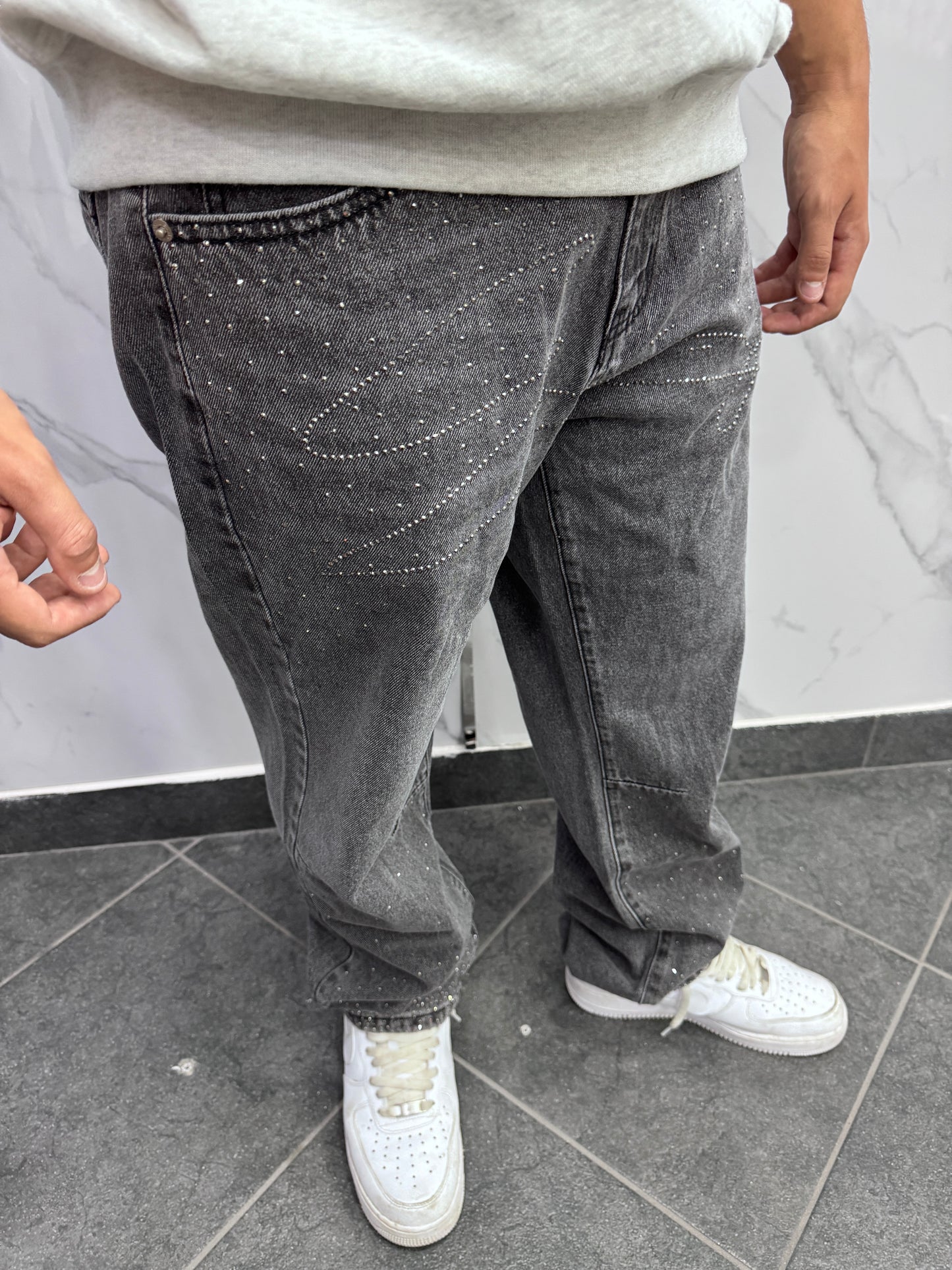 Jeans Baggy brillantini