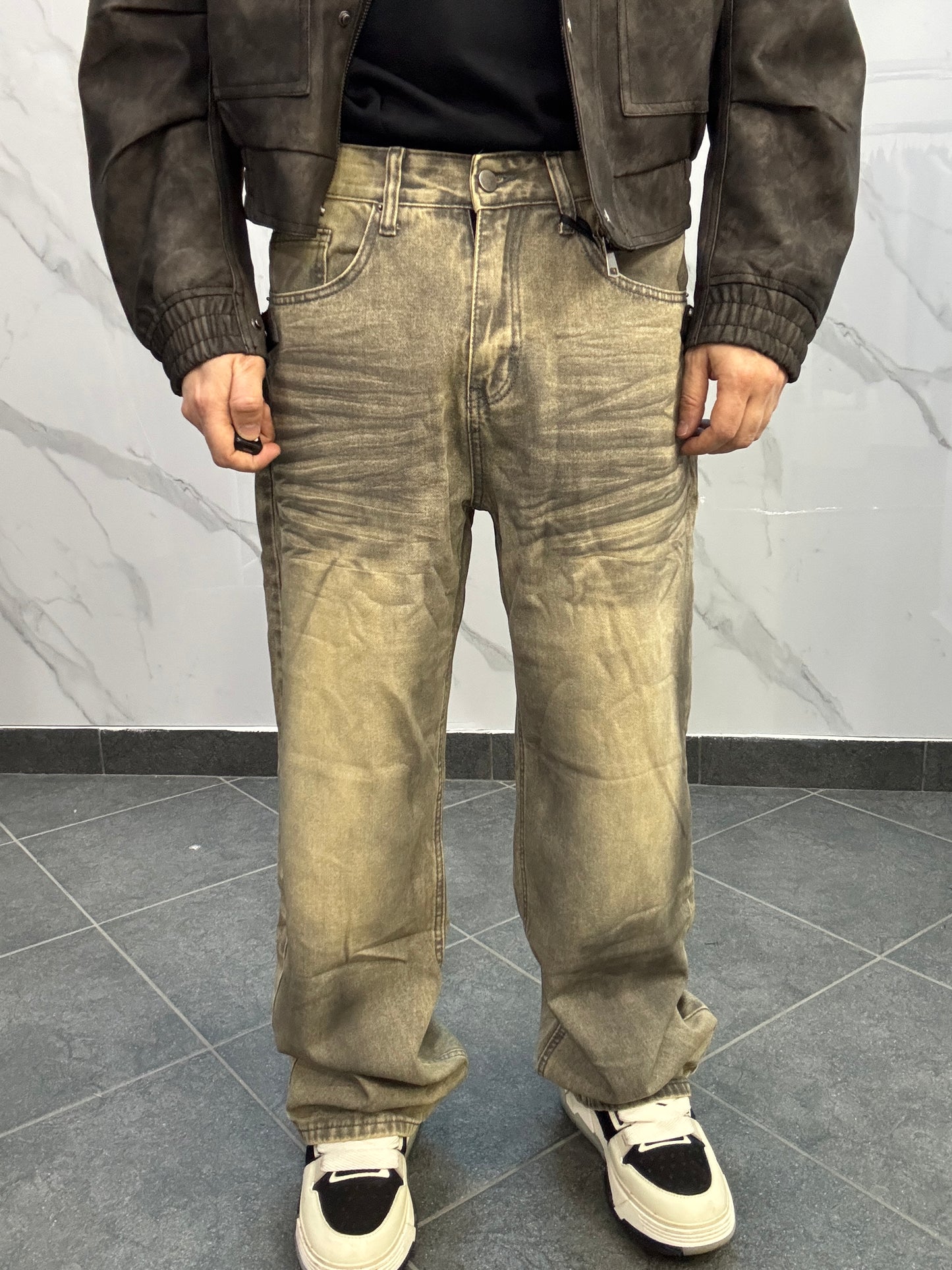 Baggy sabbia sfumato nero