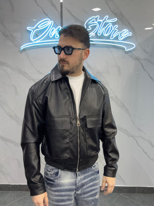 Jacket crop ecopelle MOD z***