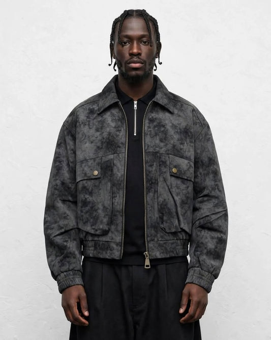 Jacket ecopelle eff. vintage