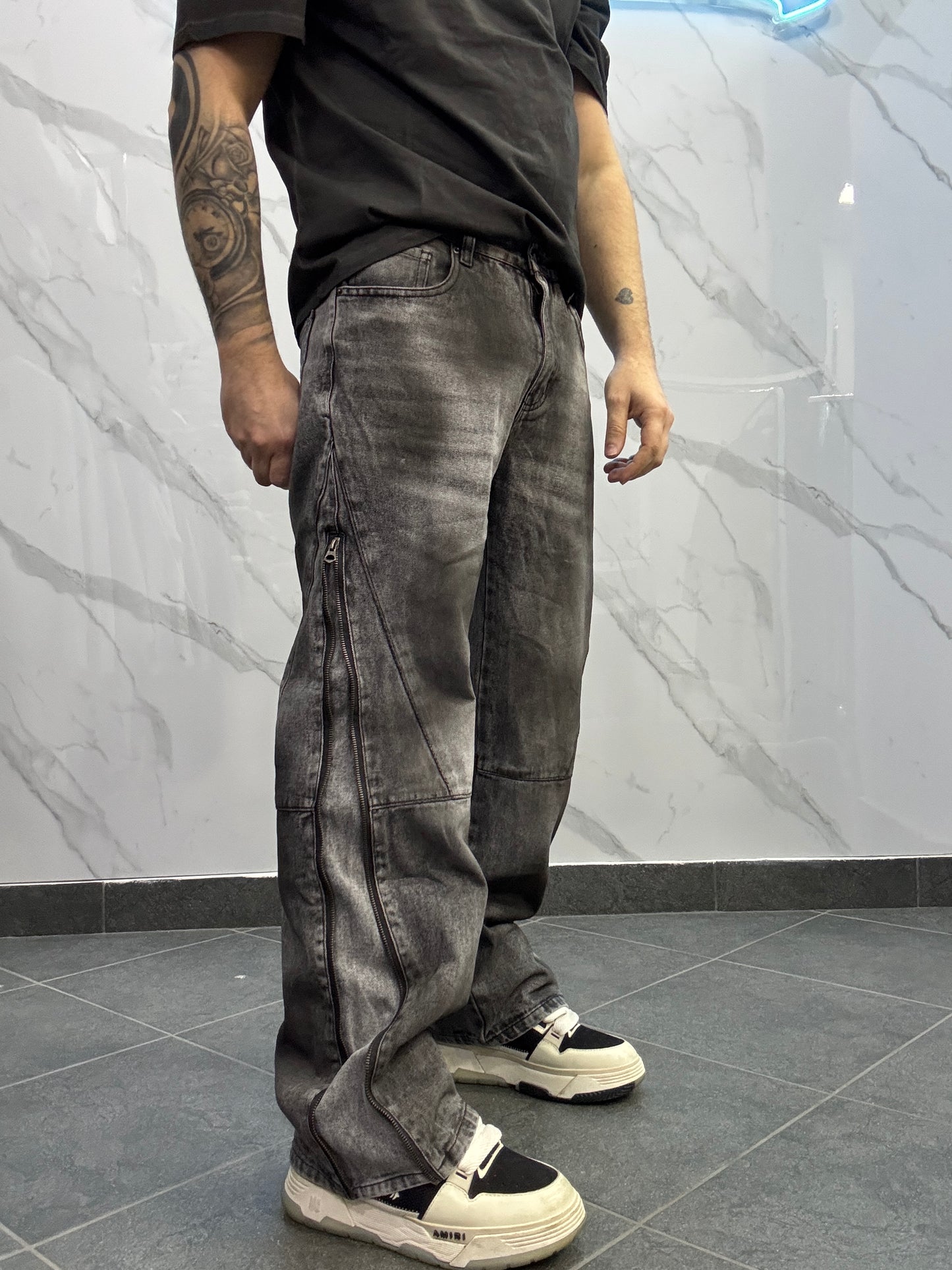 Jeans flared slavato