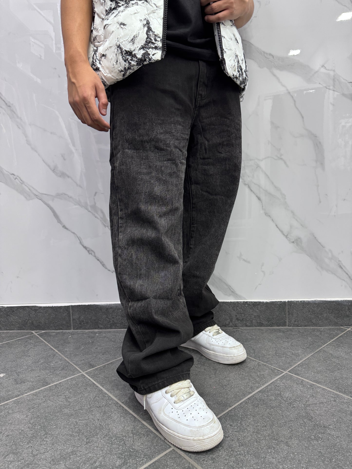 Jeans baggy degrede