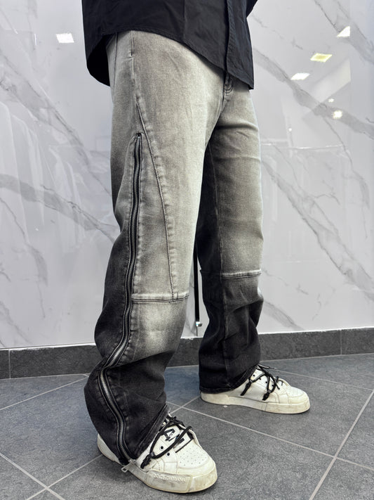 Jeans Flared zip degrade