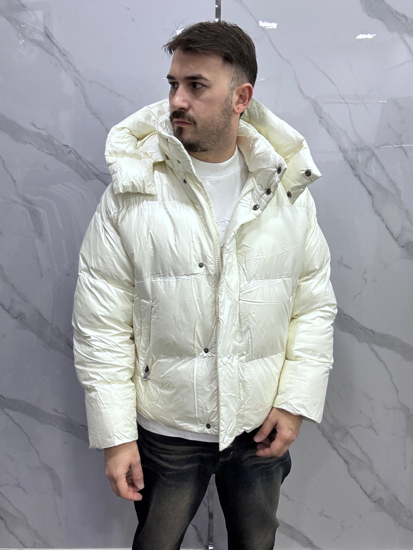 Puffer MOD mon***r bianco