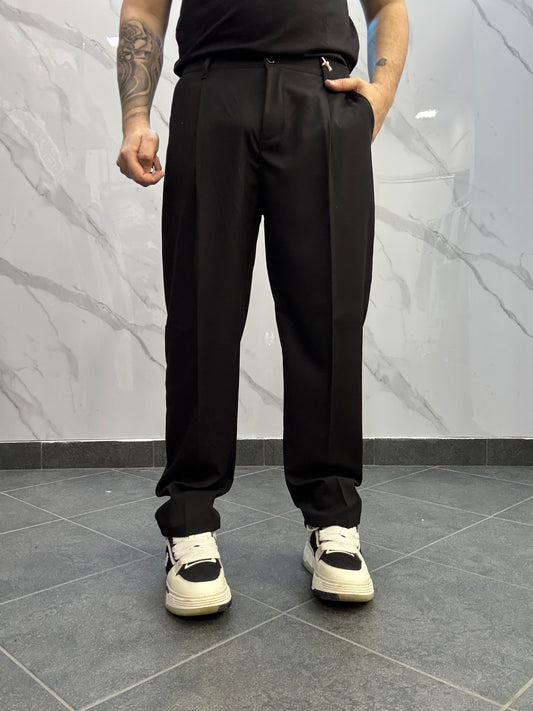 Pantalone fondo ampio nero