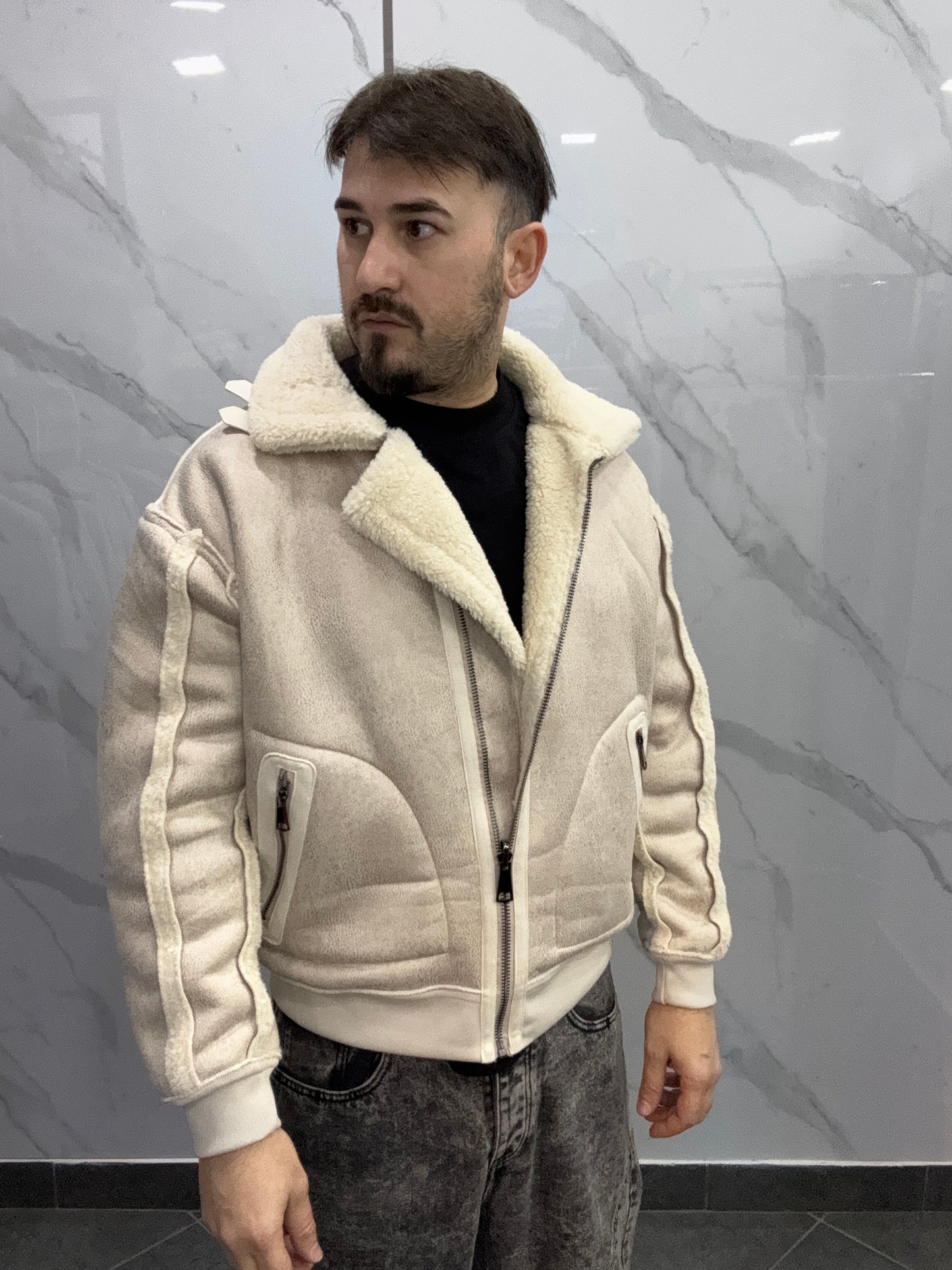 Eco-montone reversibile beige